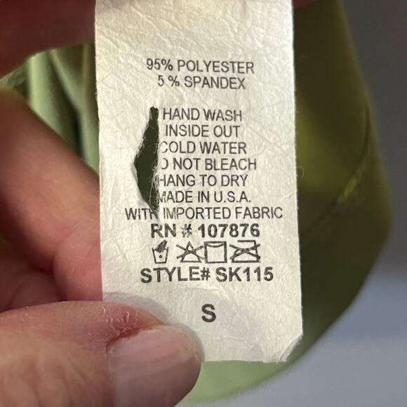 Sun Kim Tunic Chartreuse Green V Neck Pocket Knit Lagenlook Comfy Casual S - Picture 5 of 5